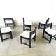Vintage brutalist dining chairs, set of 6 - 1970s