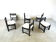 Vintage brutalist dining chairs, set of 6 - 1970s