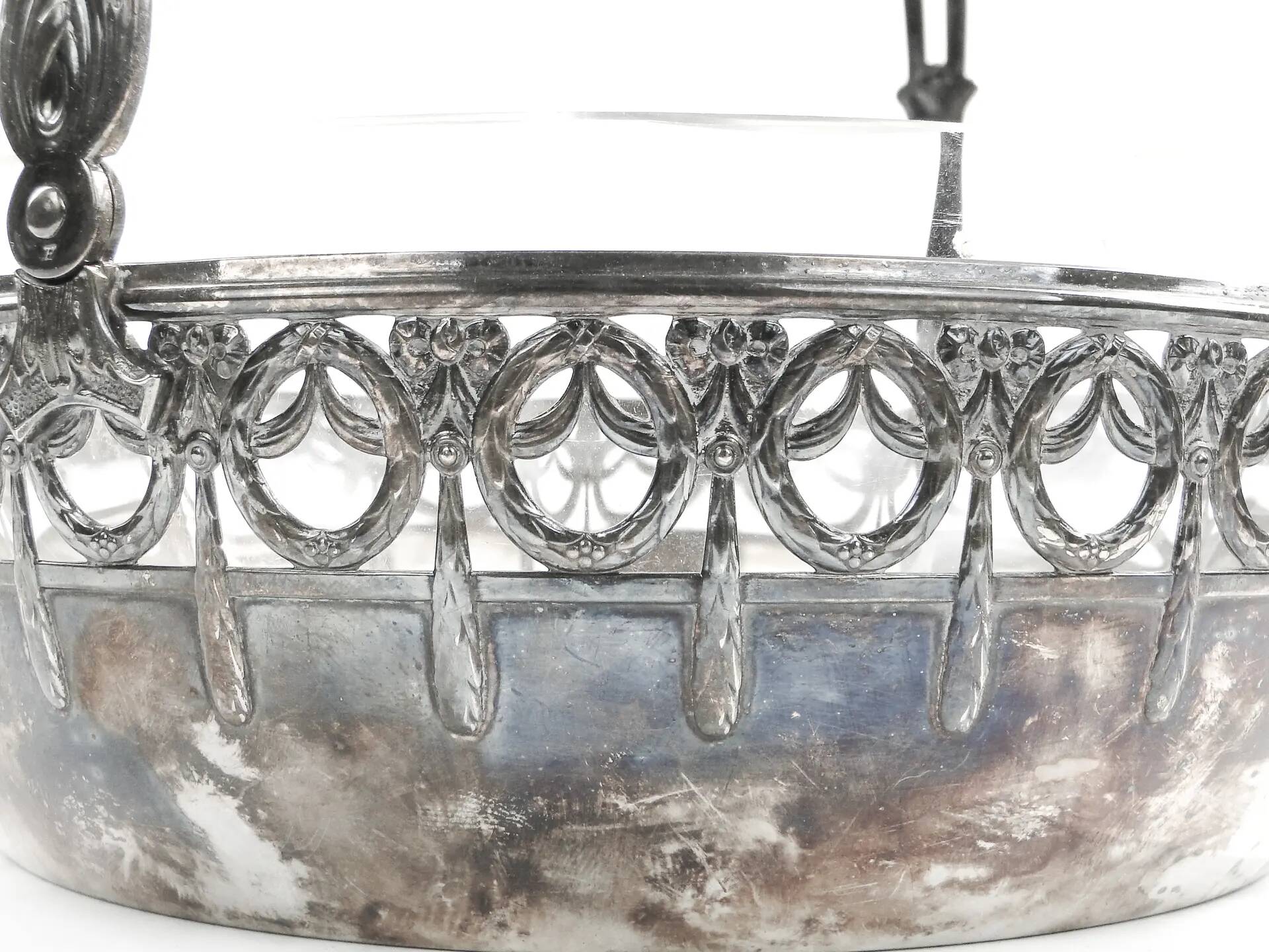 Fruit basket, Art Nouveau, silver-plated brass, WMF, Germany, early 20th century