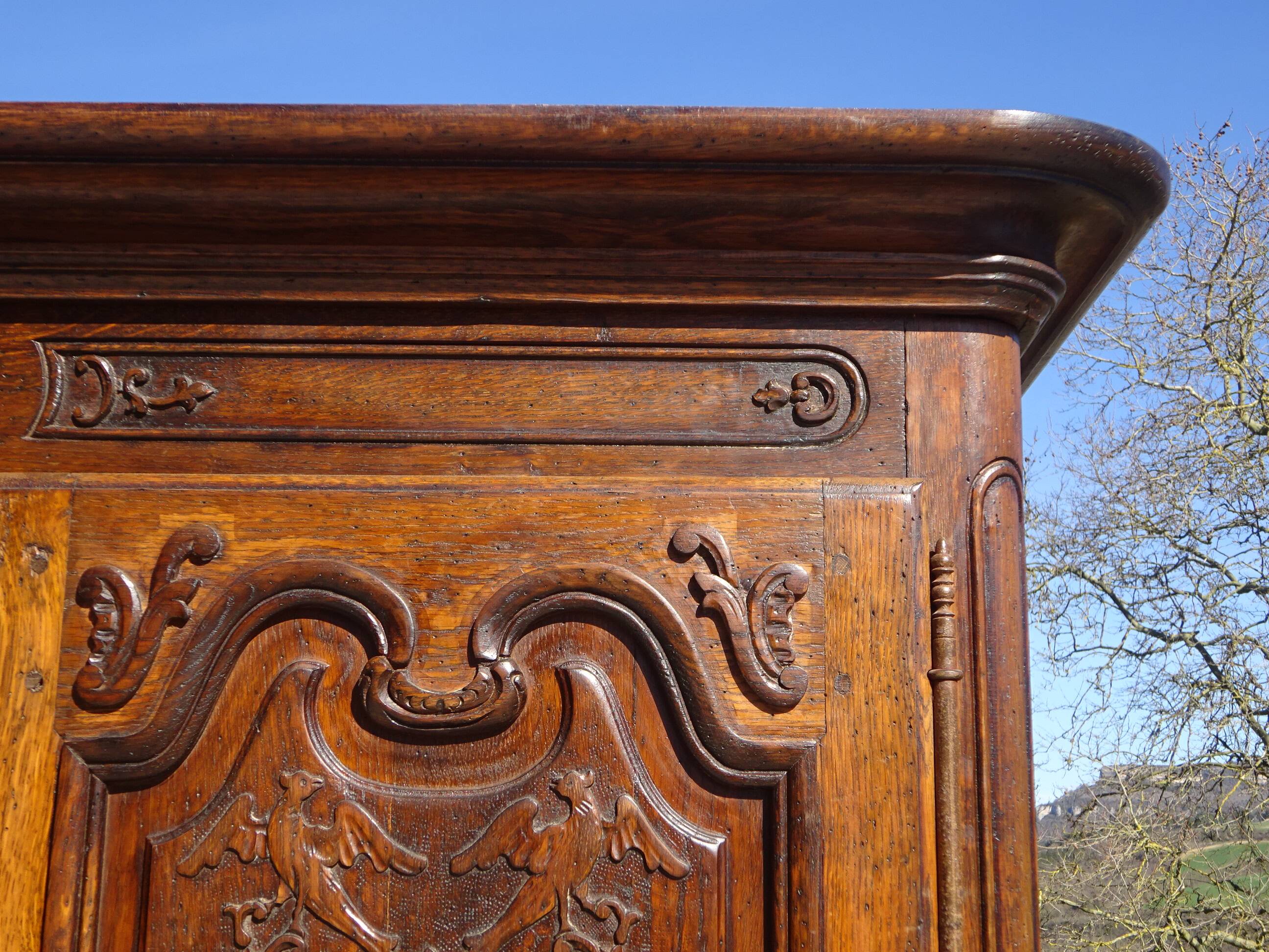 Solid oak wardrobe, Renaissance style