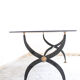 Wrought iron table with black lacquered glass, Italia 1970s