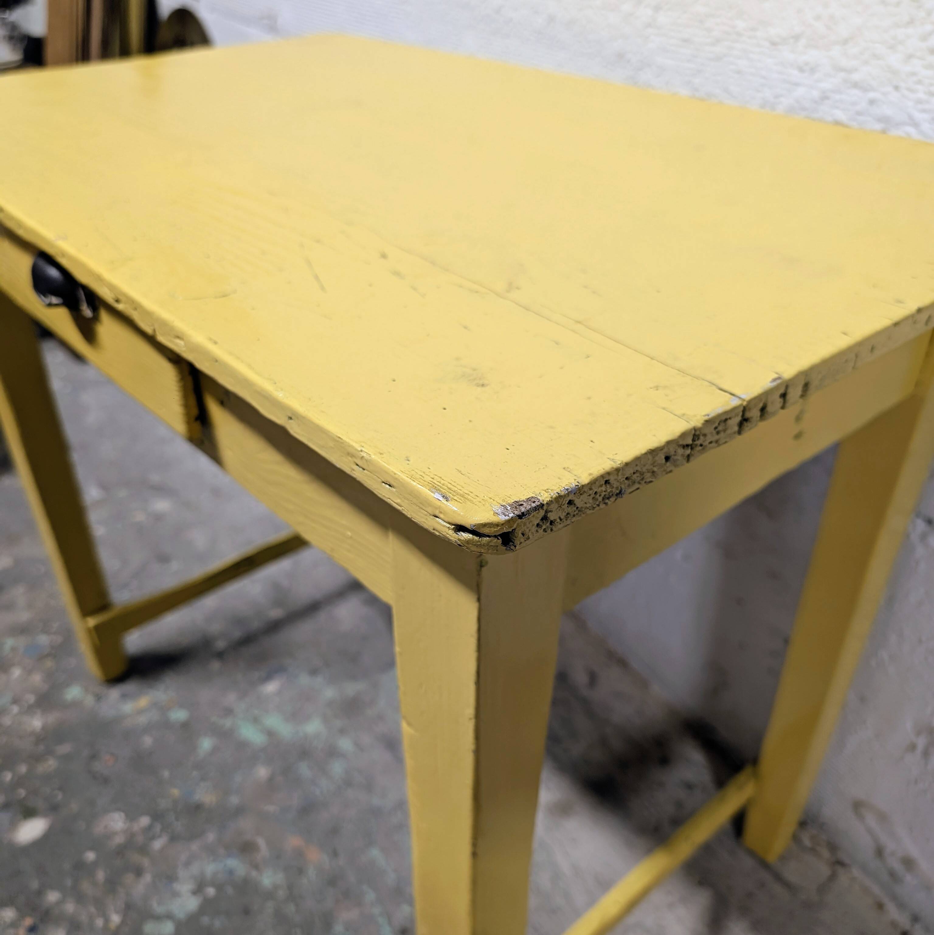 Yellow vintage table