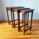 Antique wooden nesting table