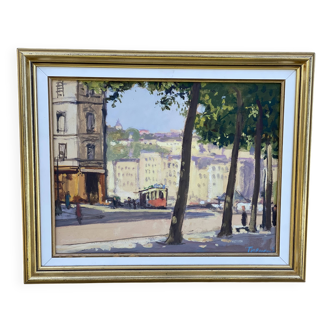 Tableau de Pierre THÉVENIN, Lyon place Bellecour