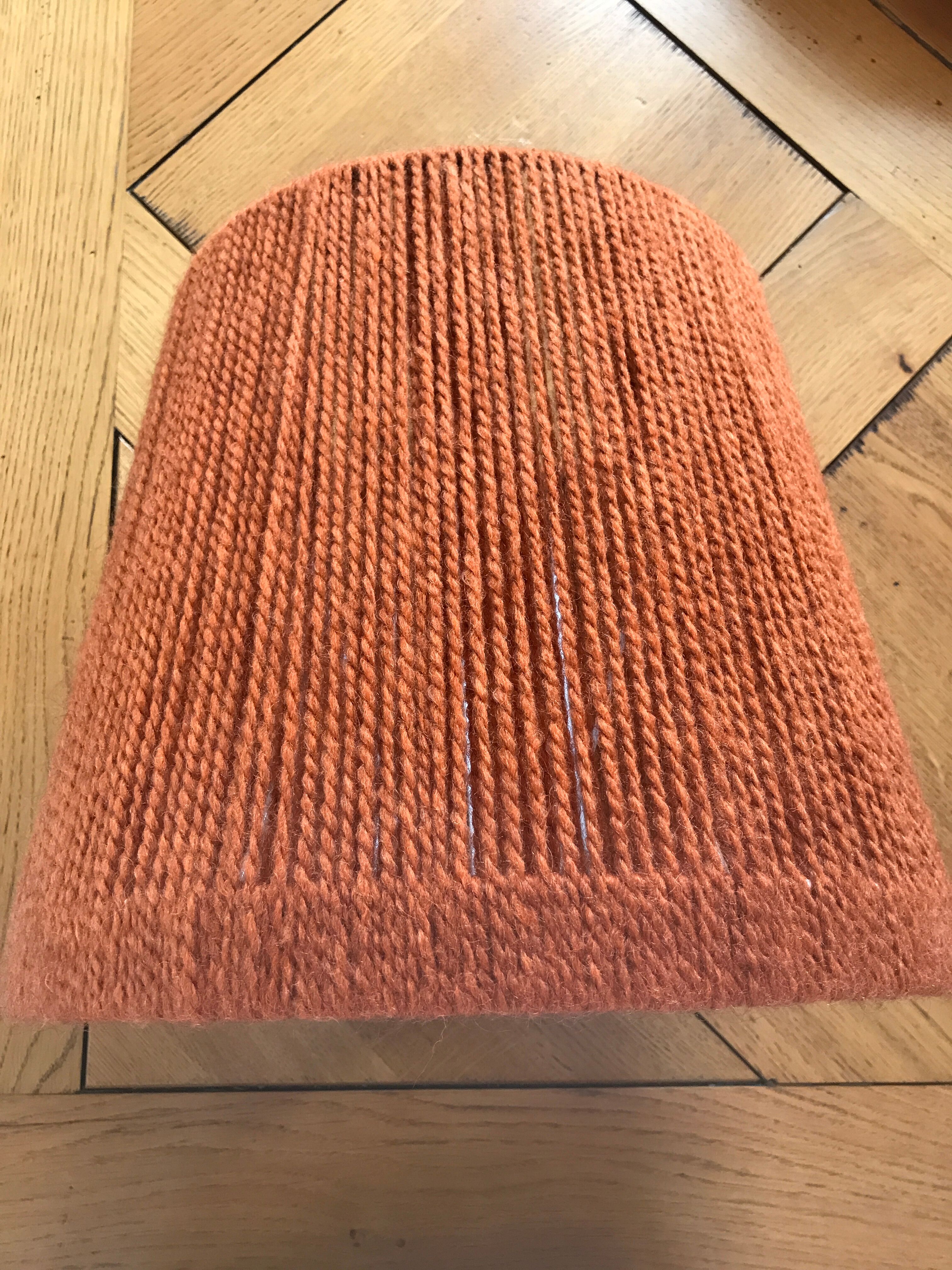 Orange wool lampshade