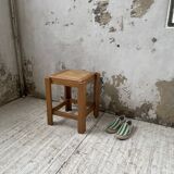 Solid elm stool Maison Regain