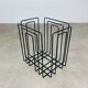 Black metal magazine rack by Willy Glaeser for TMP, 1980s.