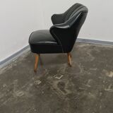 Chaise skai noir vintage