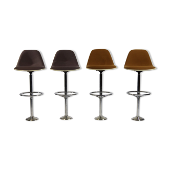 Vintage Bar Stools By Ray & Charles Eames For Herman Miller, Set Of 4
