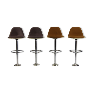 Vintage Bar Stools By Ray & Charles Eames For Herman Miller, Set Of 4