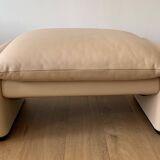 Ottoman Maralunga in leather Cassina