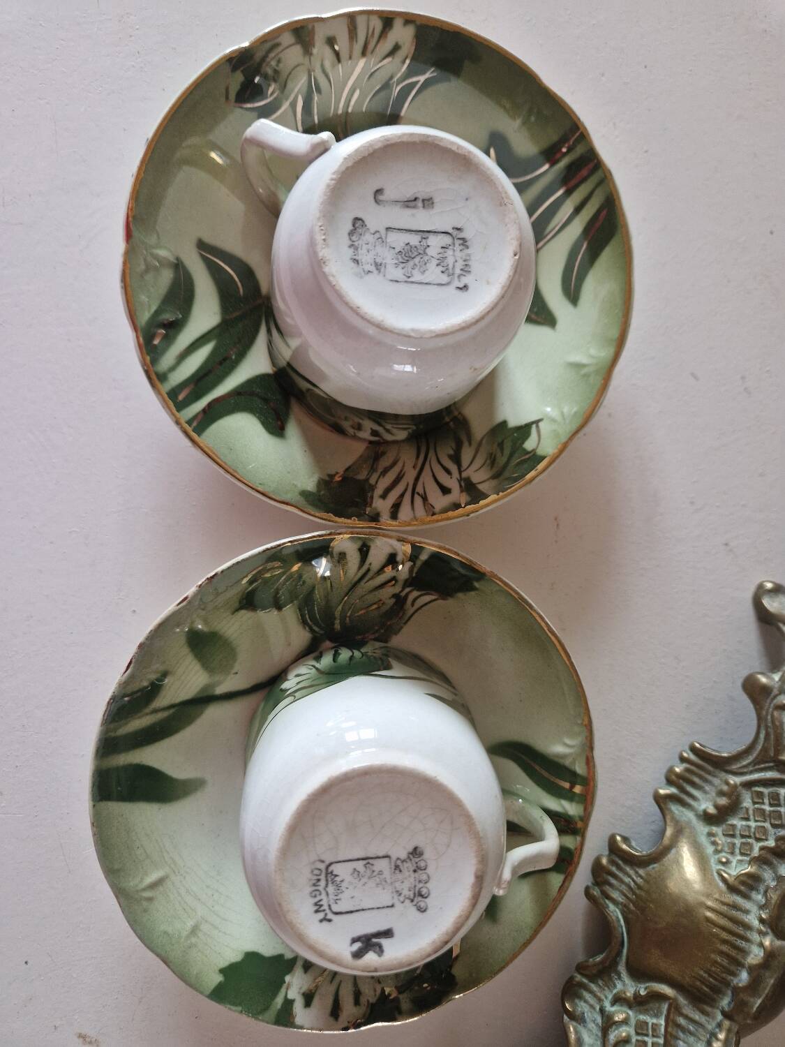 2 longwy art nouveau cups