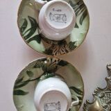 2 longwy art nouveau cups