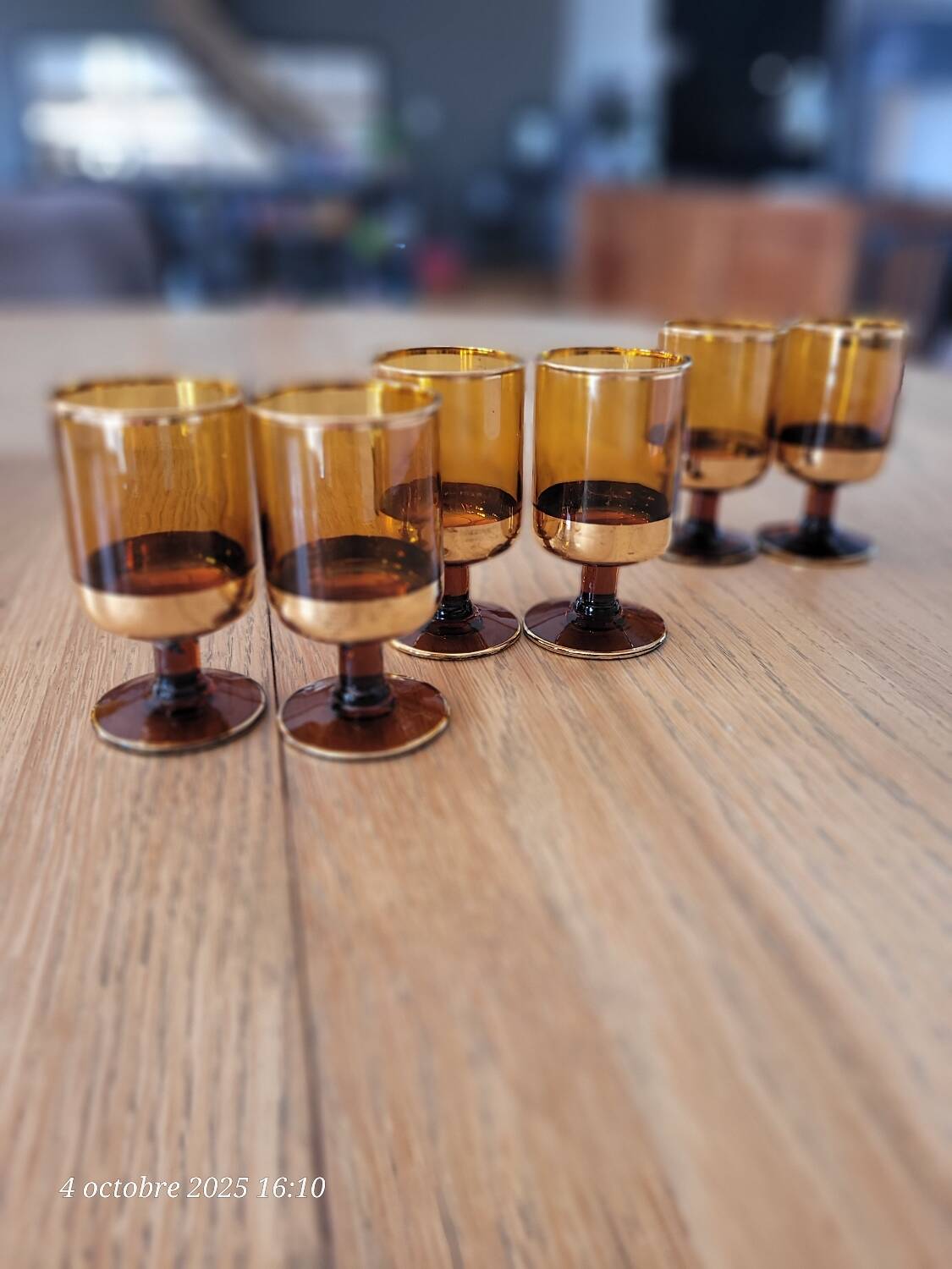 6 verres à liqueur vintage