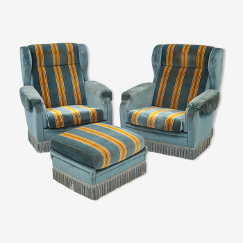 Duo de fauteuils vintages Jean Prévost 1950