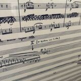 Rare framed lithograph of the score "Repons" by Pierre Boulez