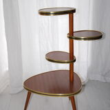 Table has plants in formica