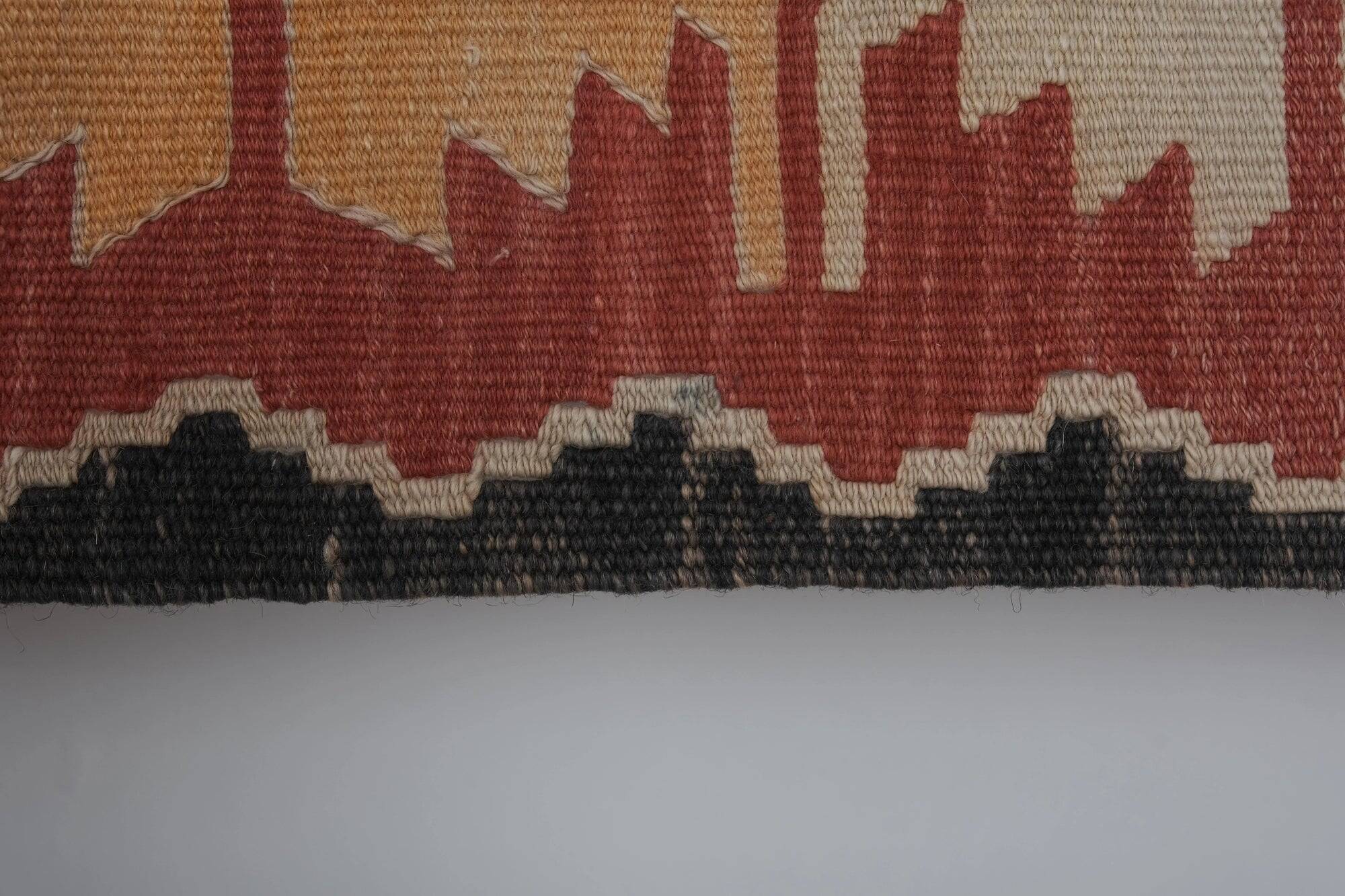 Vintage Turkish hallway rug 140x369 cm