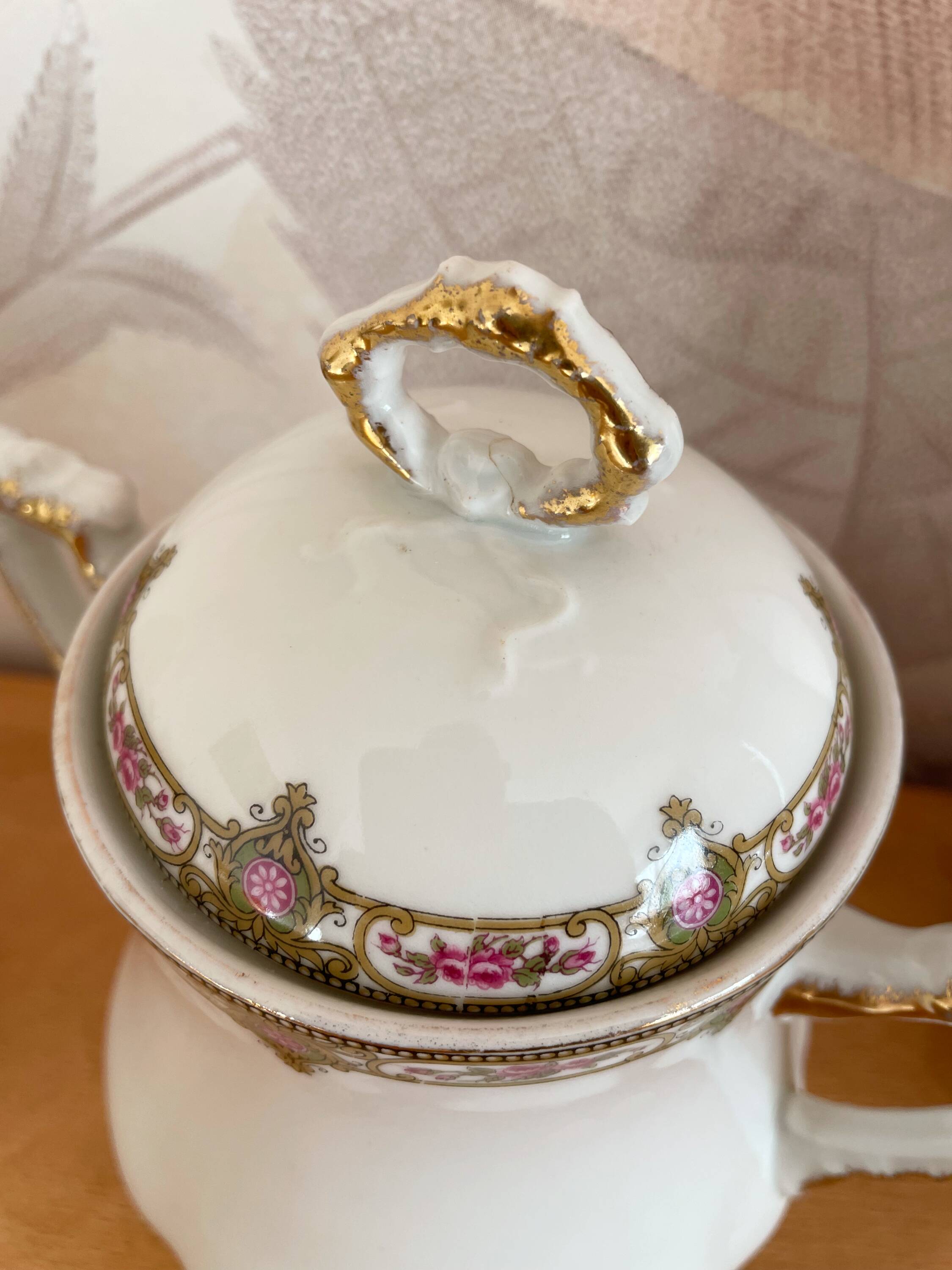 Coffee service in porcelain vignaud limoges - 1950