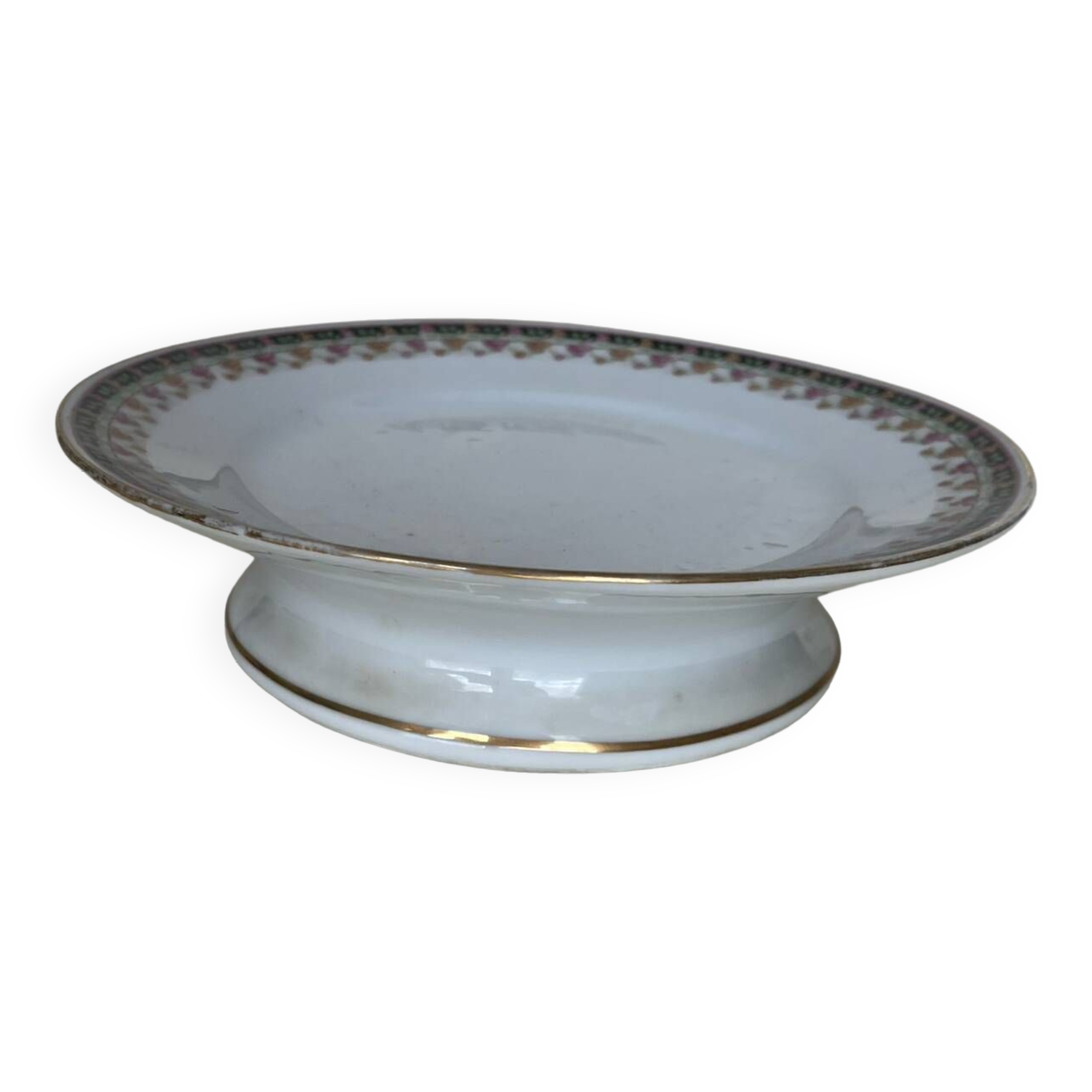 Dish on heel Porcelain sweet display