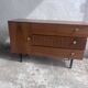 Commode vintage en noyer DDR, années 1960