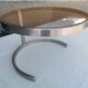 Vintage living room table “metal and glass top”