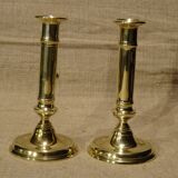 Pair of old torches candlesticks with binet Louis Philippe XIX ème Ht 20 cm ref A195/1