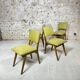 Chaises skai vertes années 50