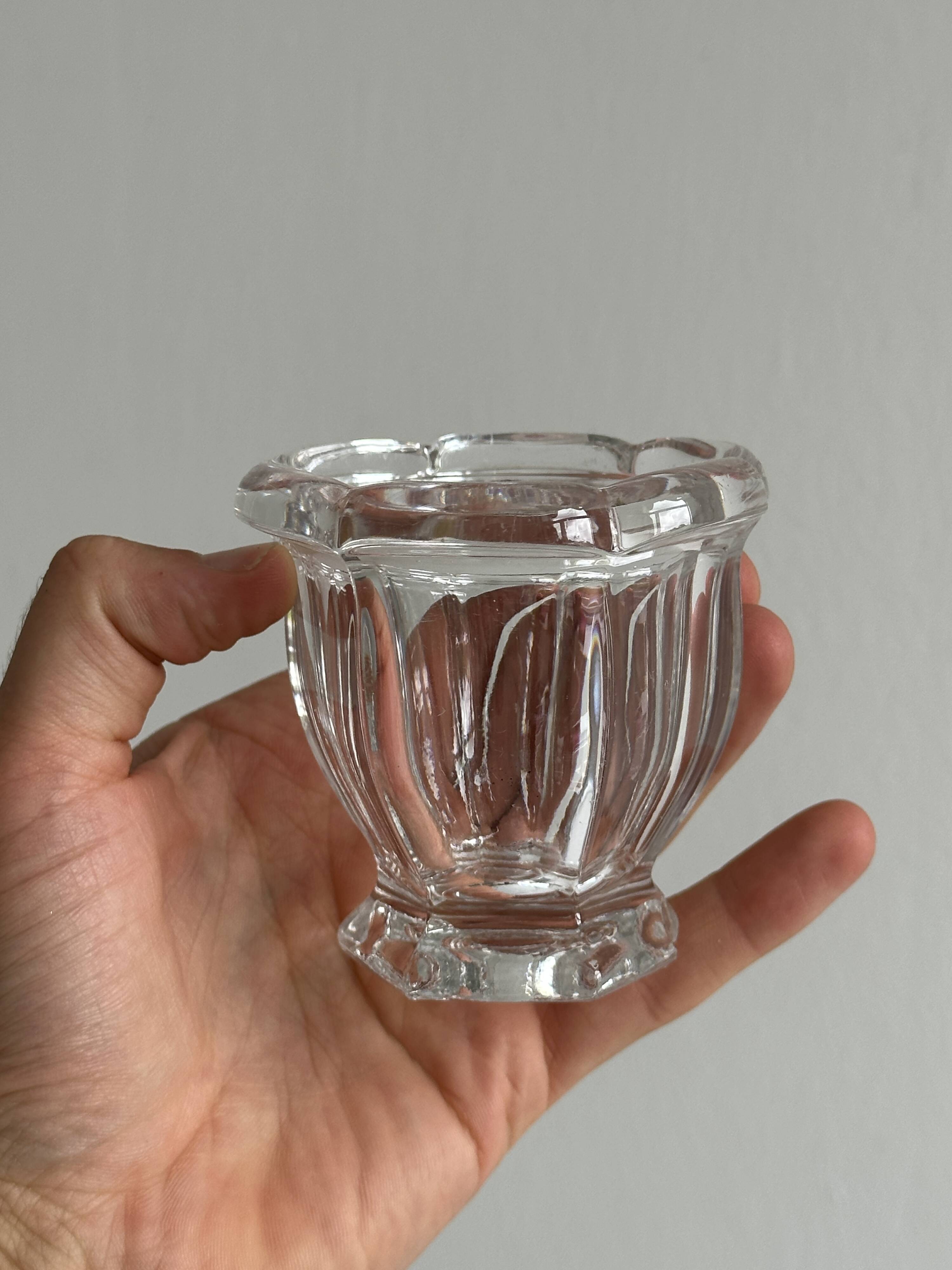 Duo de petits pots en verre épais