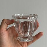 Duo de petits pots en verre épais