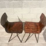 Set of 2 design and vintage chairs Eromes 60s