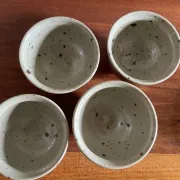 4 pyrite stone ramekins by Pierre Digan