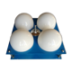 Applique 4 globes verre et métal époque 1970's