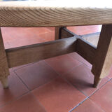 Coffee table in oak and ceramic by GUILLERME ET CHAMBRON