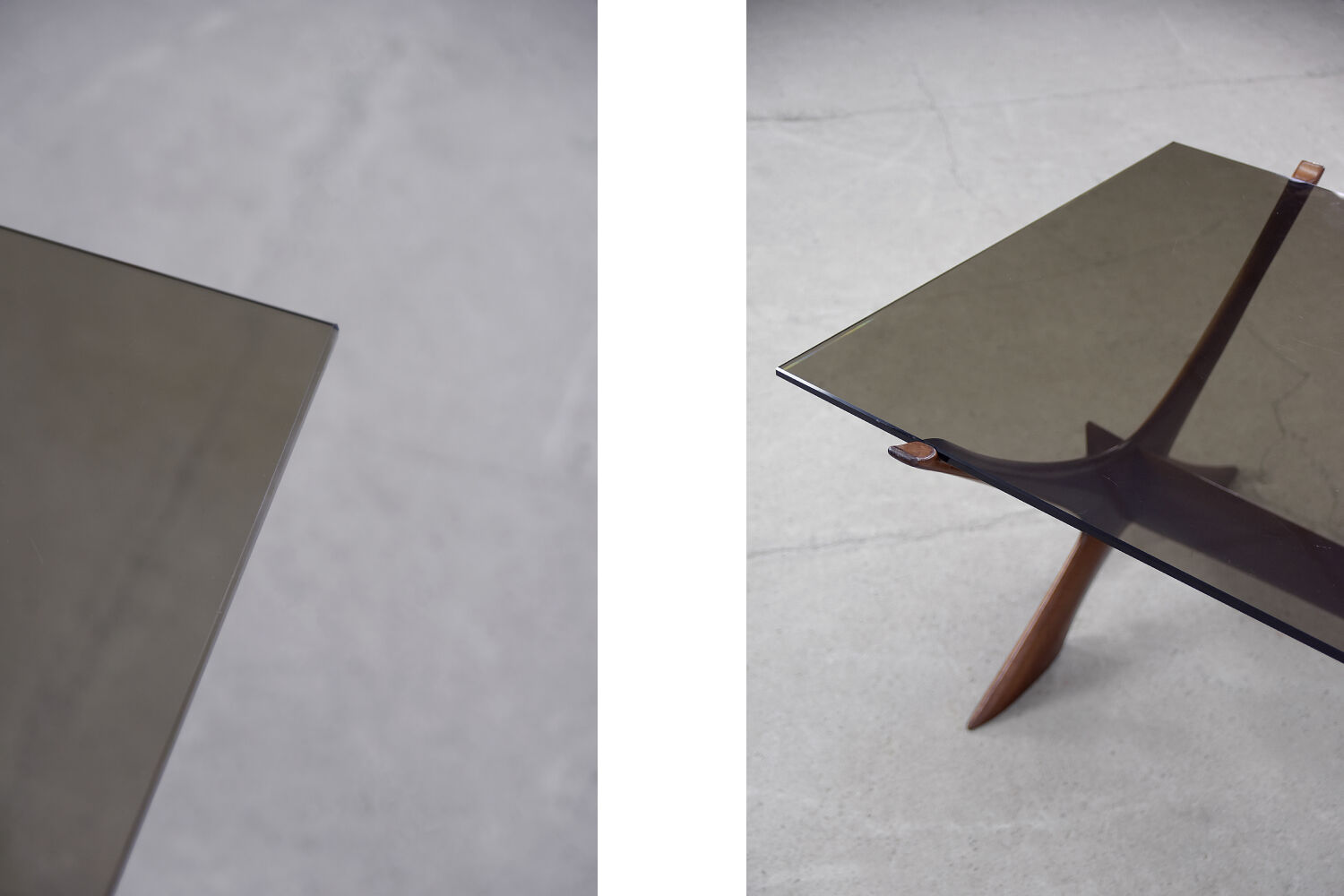 Mid-century scandinavian walnut condor coffee table by fredrik schriever-abeln for örebro glass, 196