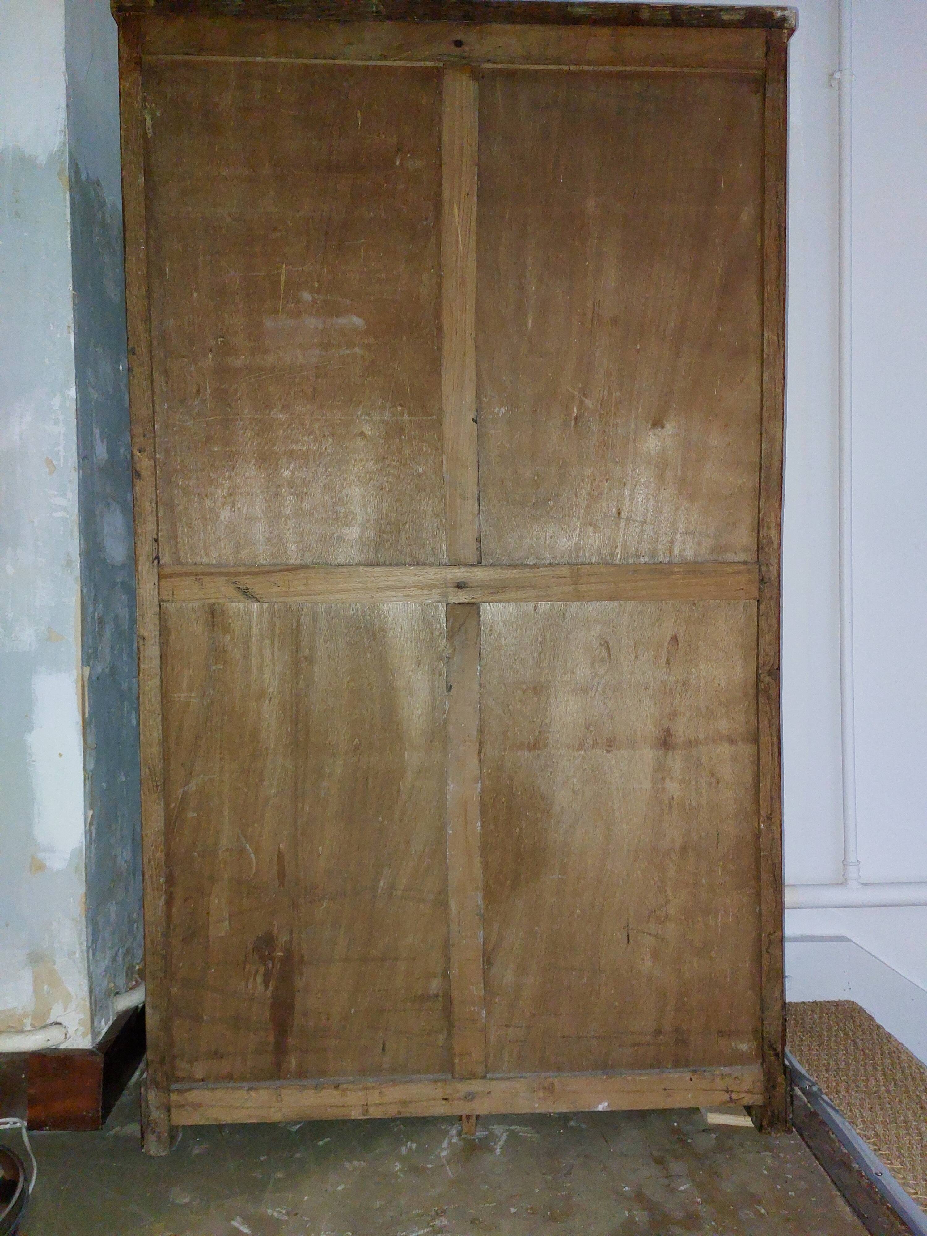 Vintage oak curtain filing cabinet (double)