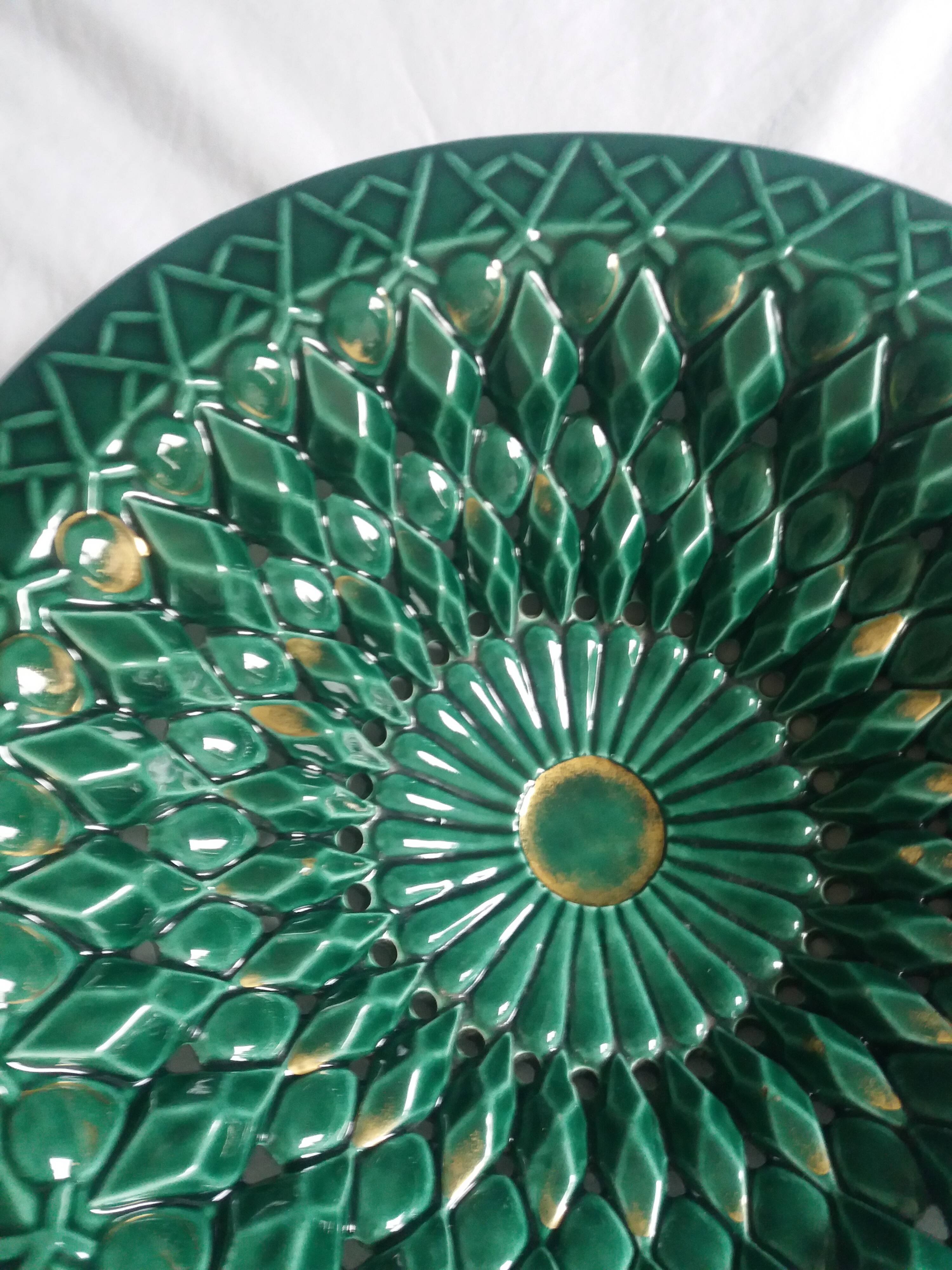 Saint Clément openwork ceramic fruit basket