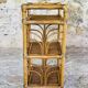 Vintage three-tiered shelf on legs, Bamboo, Rattan, Wicker circa 1970s