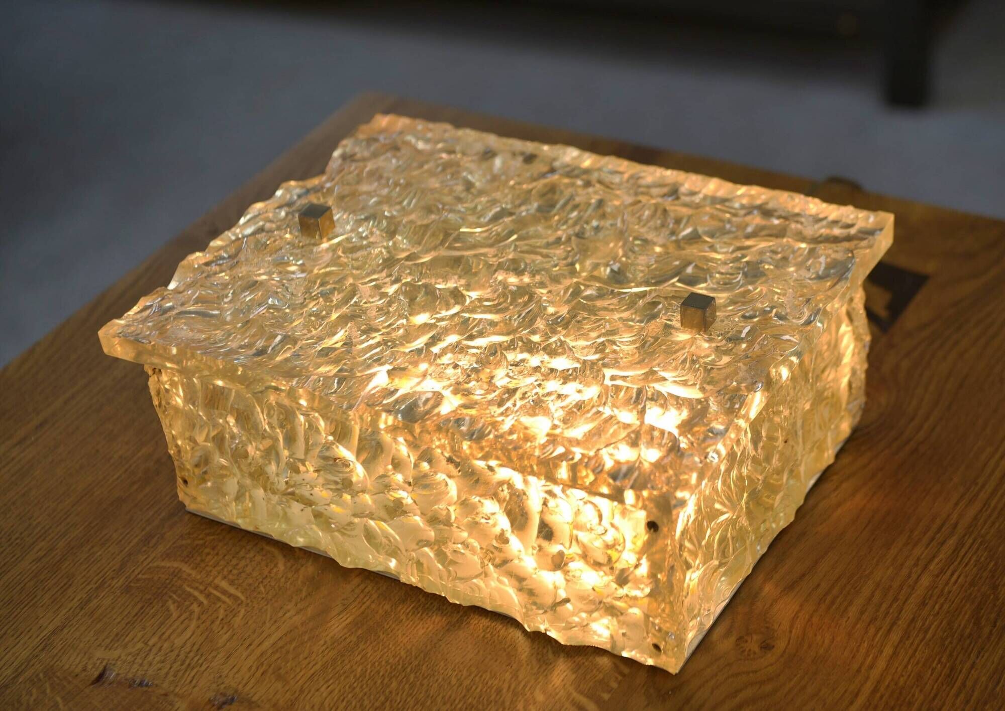 Wall light in resin by Pierre Disderot for Dallux 1960s