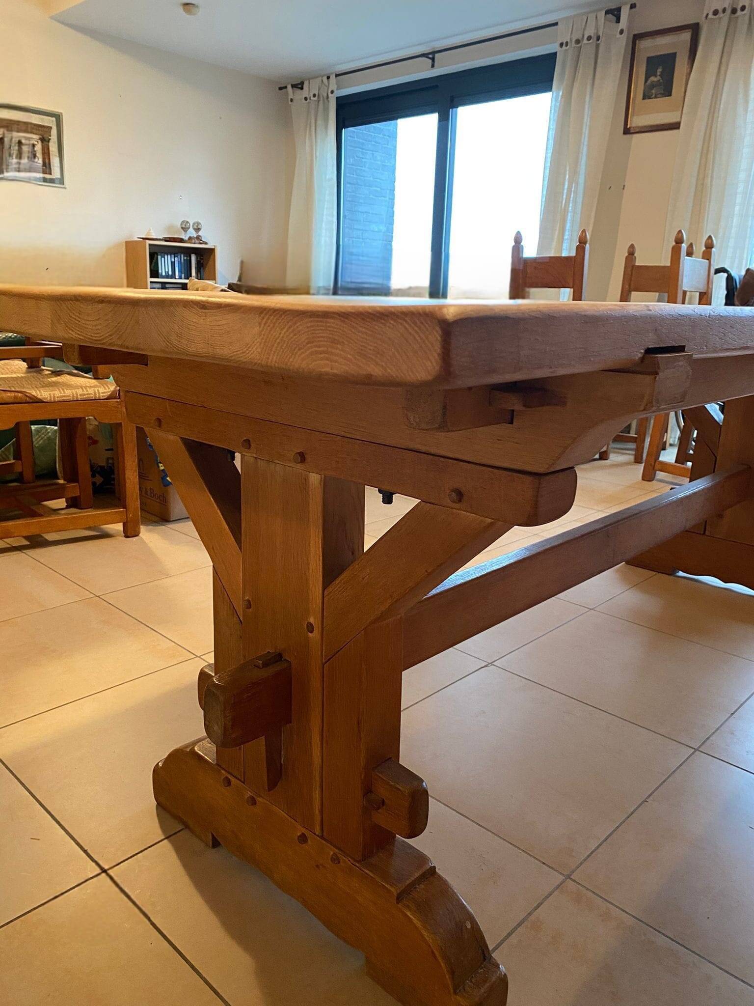 Solid oak farmhouse table