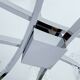 Large Vintage Architectonic  Chrome Glass Pendant Light