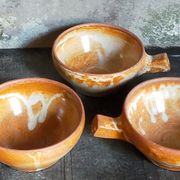 Three vintage marais sandstone bowls