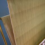 Mid-Century Modern Brass and Bamboo Magazine Rack, Austria 1950s