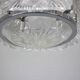 1970s Czechoslovak Kamenický Šenov Cut Glass and Chrome Pendant Light