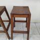 Pair of vintage oak stools
