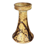 Mid-century Danish studio ceramic candlestick signed Aage Würtz, 1960s.