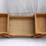Blond wood sewing case