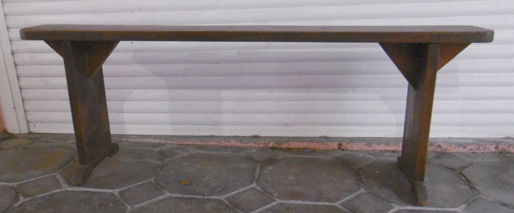 Chapel bench in chestnut wood