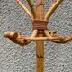 Parrot coat rack in vintage rattan 1970