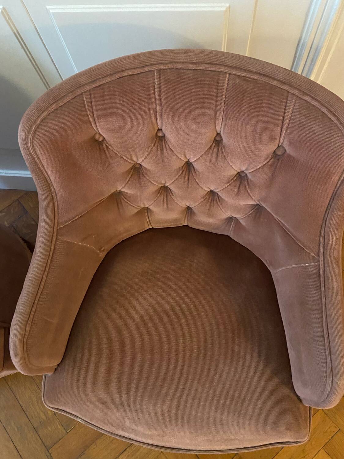 Set of two toadstool armchairs